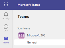 Microsoft Team  menu image