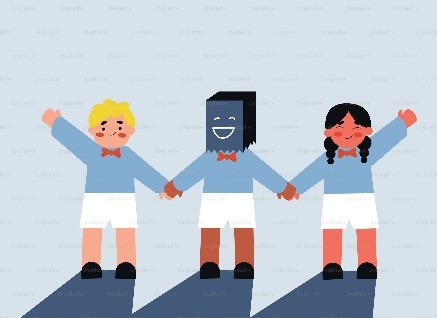 A group of people standing on top of each other